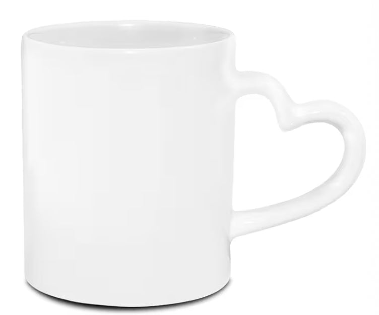 Heart shaped handled mugs