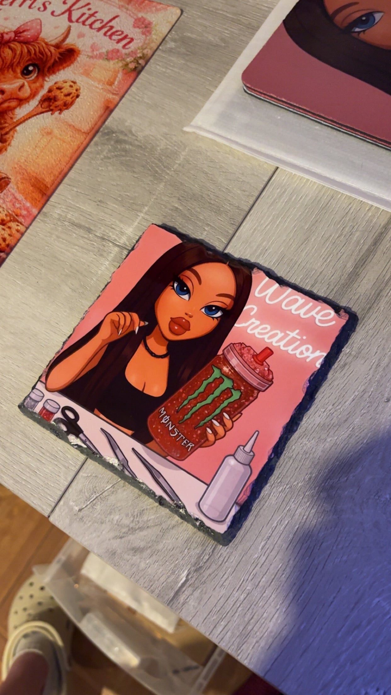 Custom 15x15 cm photo slate