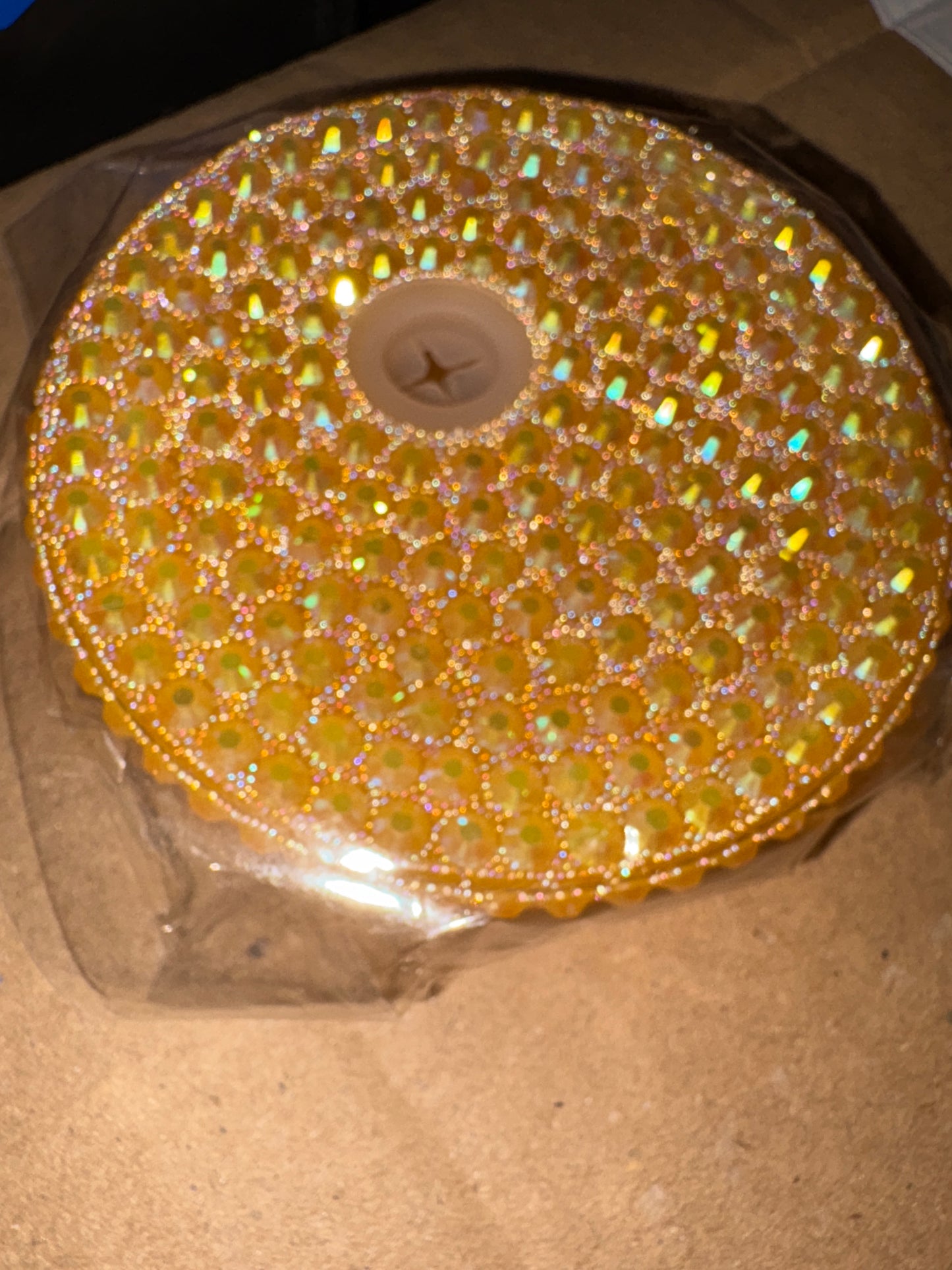 Orange Rhinestone lids