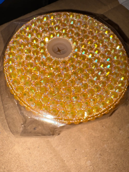 Orange Rhinestone lids