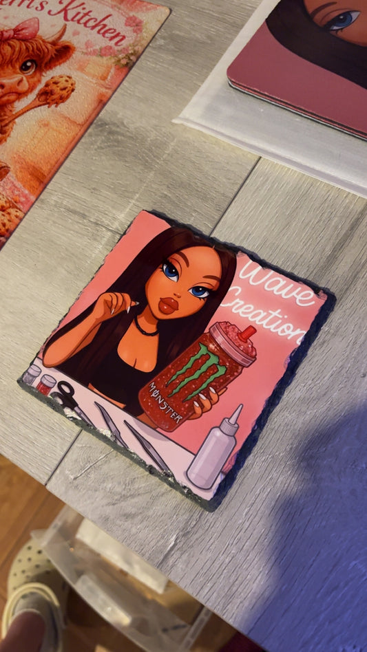 Custom 15x15 cm photo slate